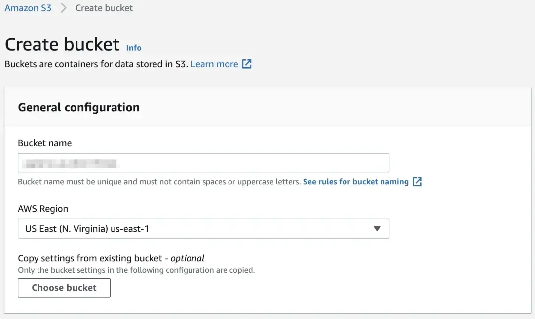 Create an AWS S3 bucket to use as a data lake (Image by Author)